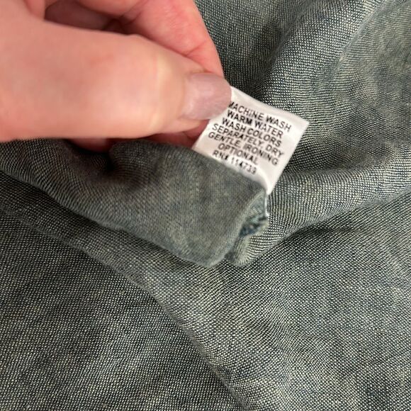 FLAX Linen Green Pull On Lightweight Sleeveless Tunic Top Size M - Picture 5 of 7